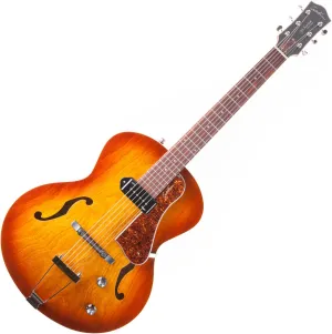 Godin 5th Avenue Kingpin P90 Jazz-Style Acoustic Electric Guitar Bundle , Cognac Burst