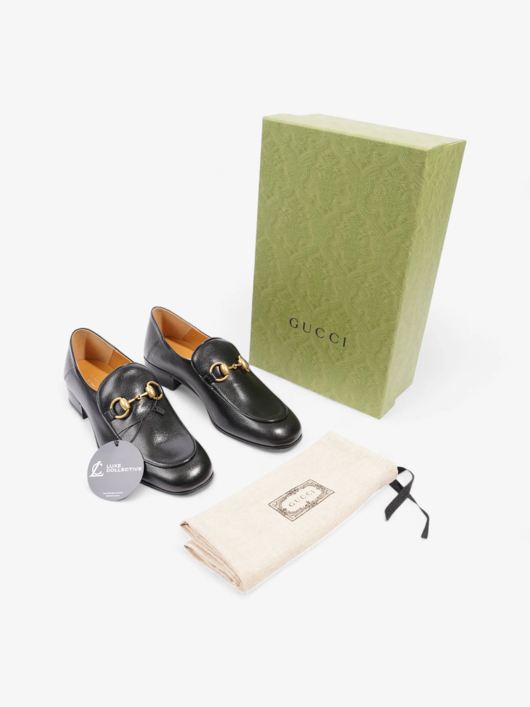 Gucci Horsebit Loafers Black Leather EU 37 UK 4