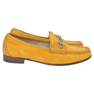 Gucci Horsebit Loafers in Yellow Suede