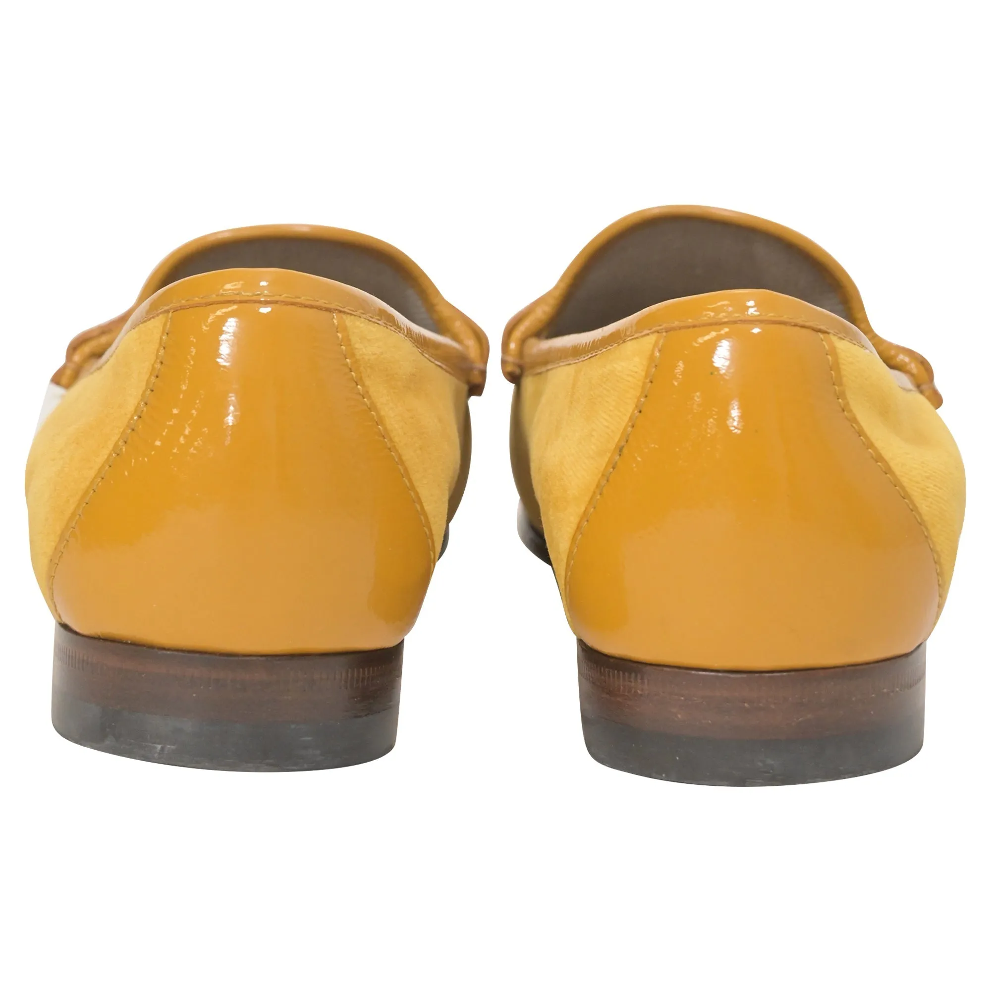 Gucci Horsebit Loafers in Yellow Suede