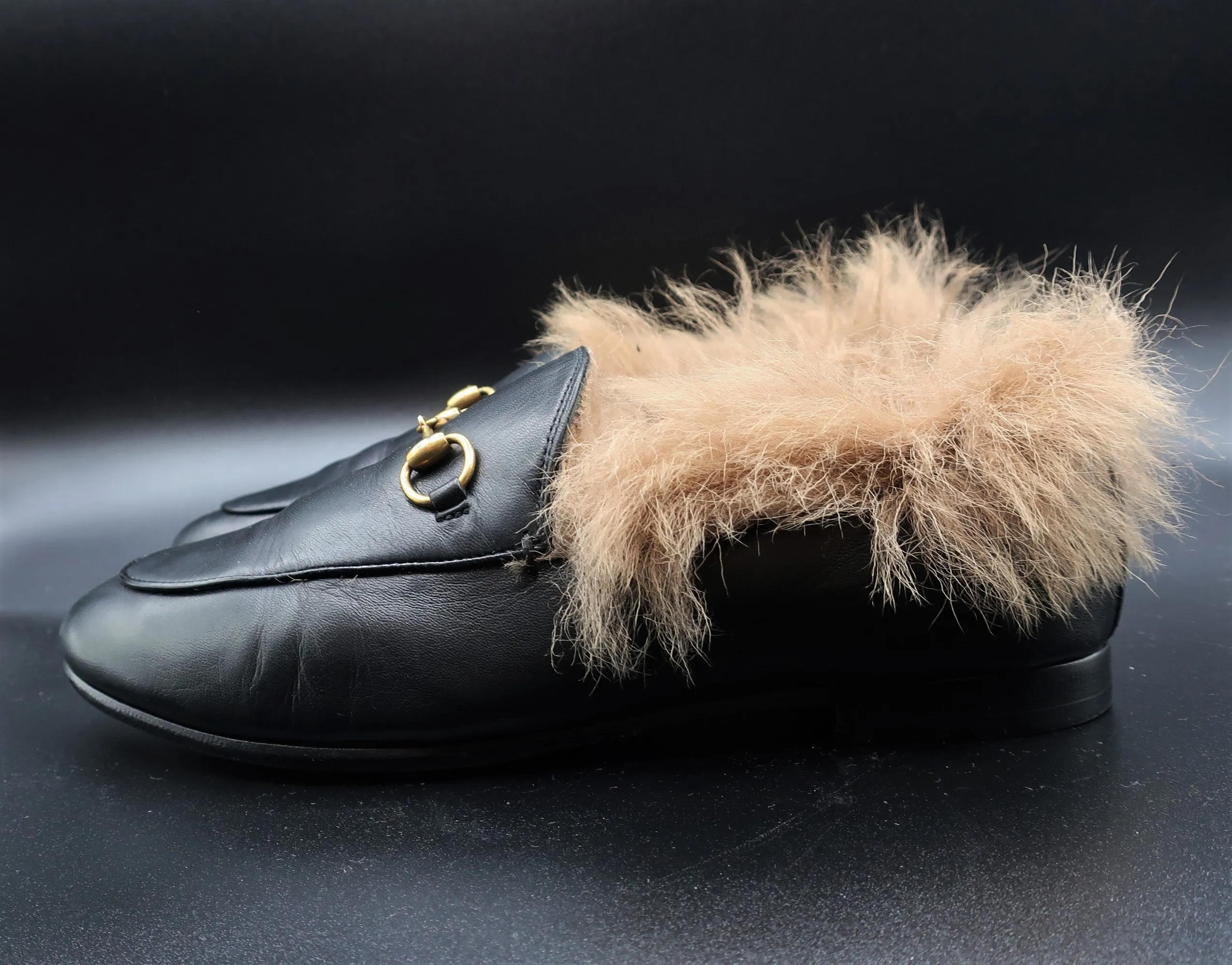 Gucci Jordaan Fur Loafers