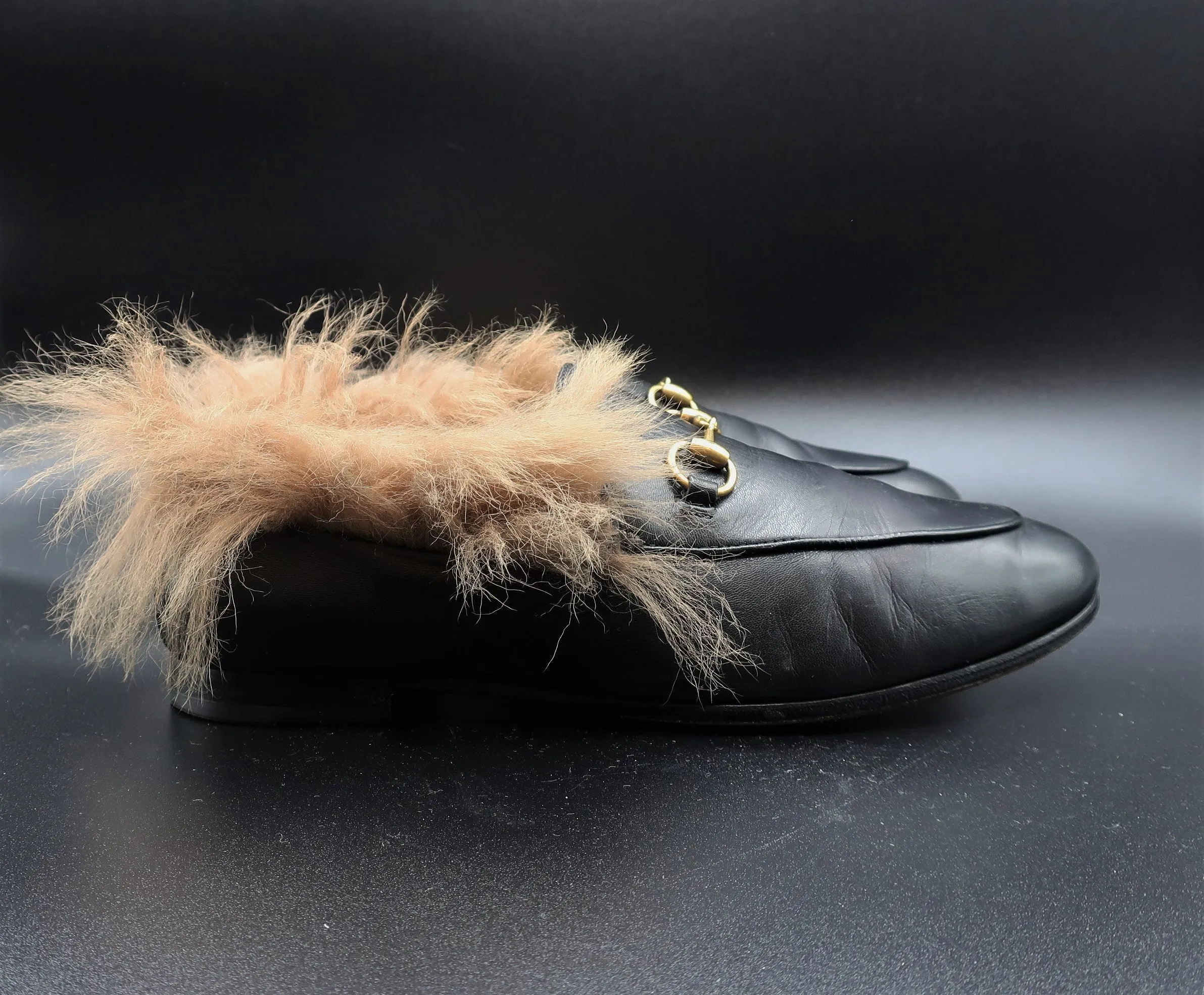 Gucci Jordaan Fur Loafers