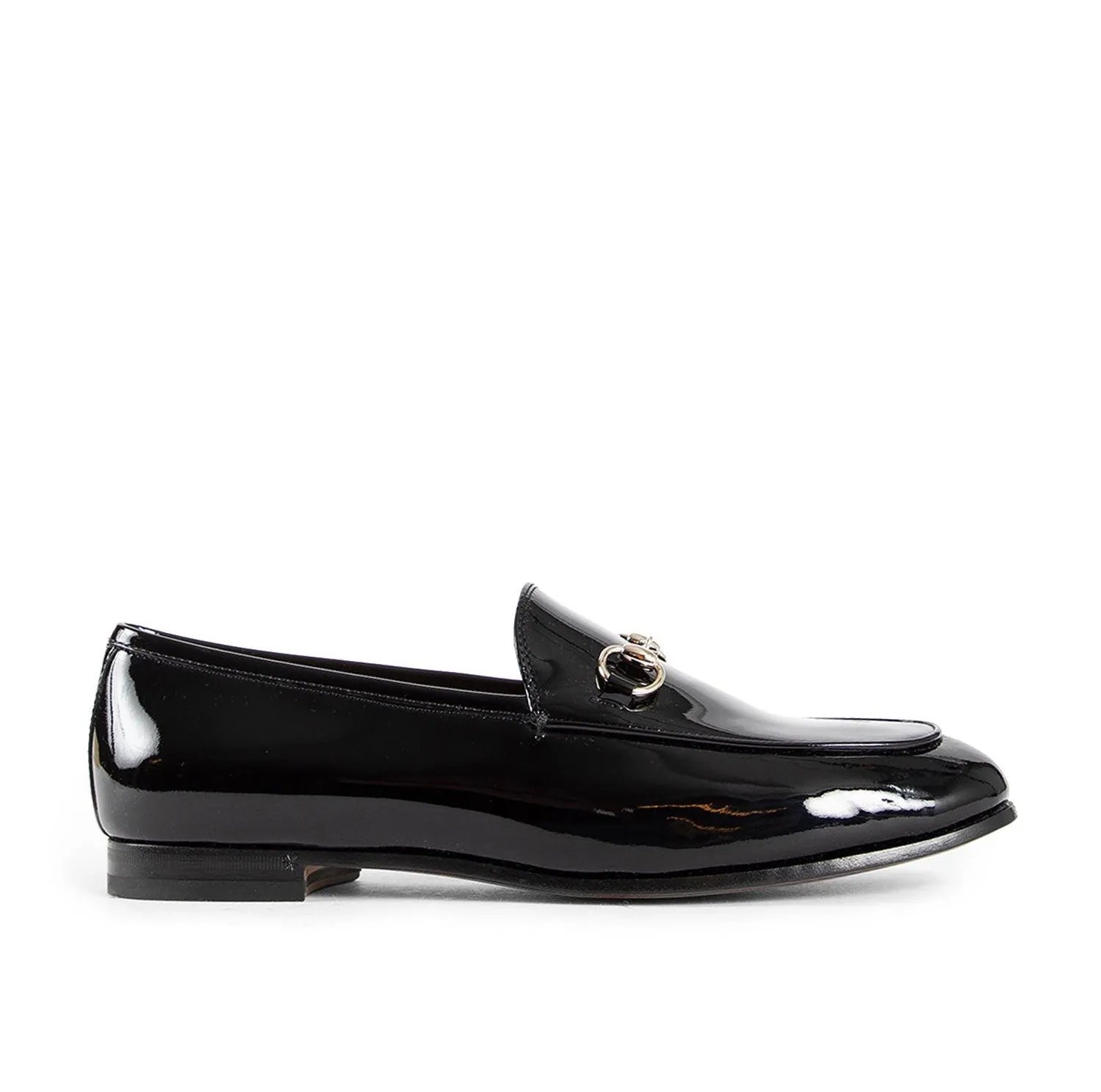 Gucci Jordaan Horsebit Patent Leather Loafers