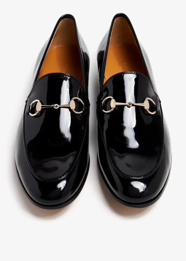 Gucci Jordaan Horsebit Patent Leather Loafers