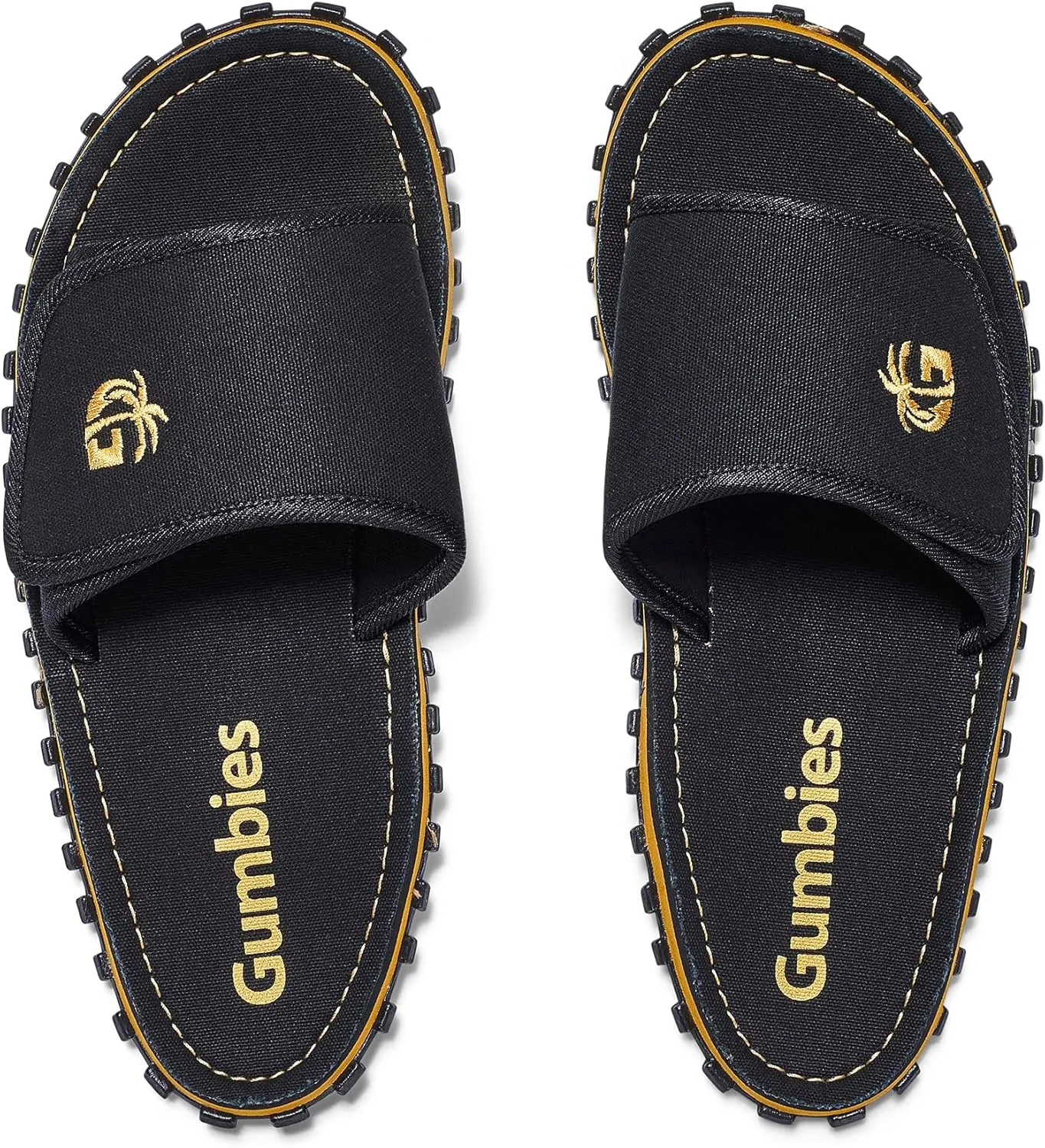 Gumbies Strider Unisex Slides, with Supersoft Cotton Adjustable Strap, Cotton Footbed & Recycled Rubber Sole - Comfort Guaranteed