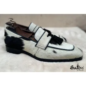 Hairon Leather Loafers With Tassel