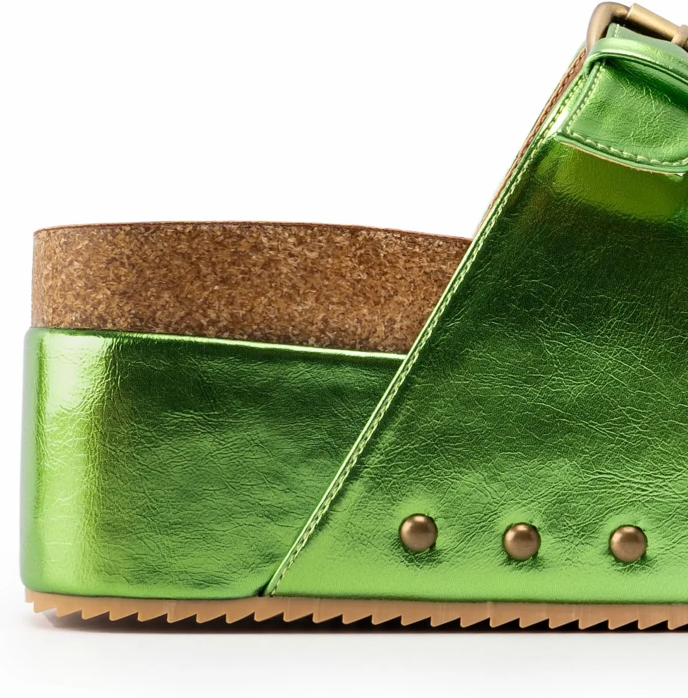 heelchic Platform Sandals Women, Chunky Platform Wedges with Arch Support, Big Buckle Casual Open Toe Slide Sandals