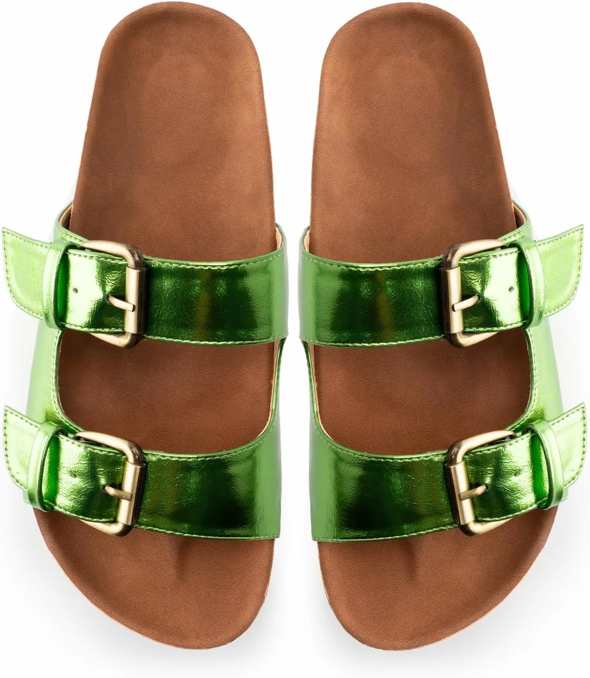 heelchic Platform Sandals Women, Chunky Platform Wedges with Arch Support, Big Buckle Casual Open Toe Slide Sandals