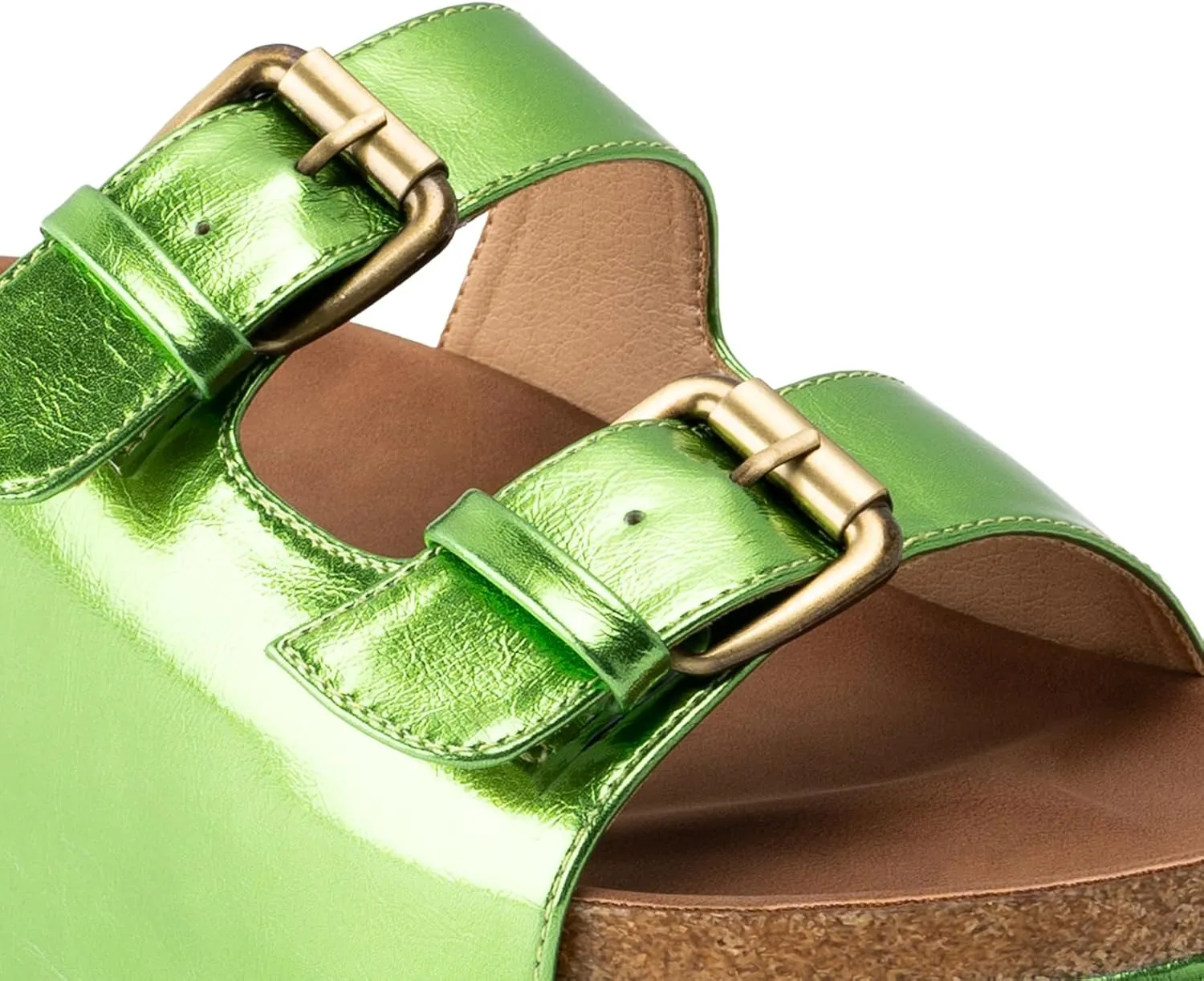 heelchic Platform Sandals Women, Chunky Platform Wedges with Arch Support, Big Buckle Casual Open Toe Slide Sandals