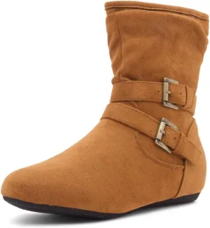 Herstyle Lindell Womens Ankle Booties Fashion Slouch Mid-Calf Flat Boots
