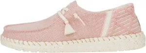 HEYDUDE Wendy Funk Coastal Jute Pink Size 8, Women’s Shoes, Women’s Slip-on Loafers, Comfortable & Light-Weight