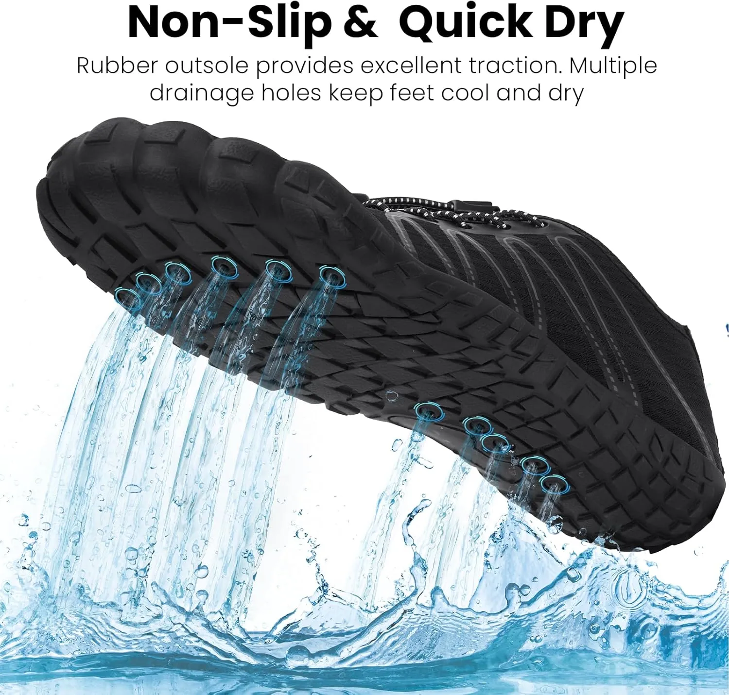 Hike Barefoot Water Shoes Women Men, Pro Grounded Footwear Womens Mens Breathable Wide Toe Box Grounding Unisex for Outdoor Beach Swim Pool Hiking Kayaking Surfing