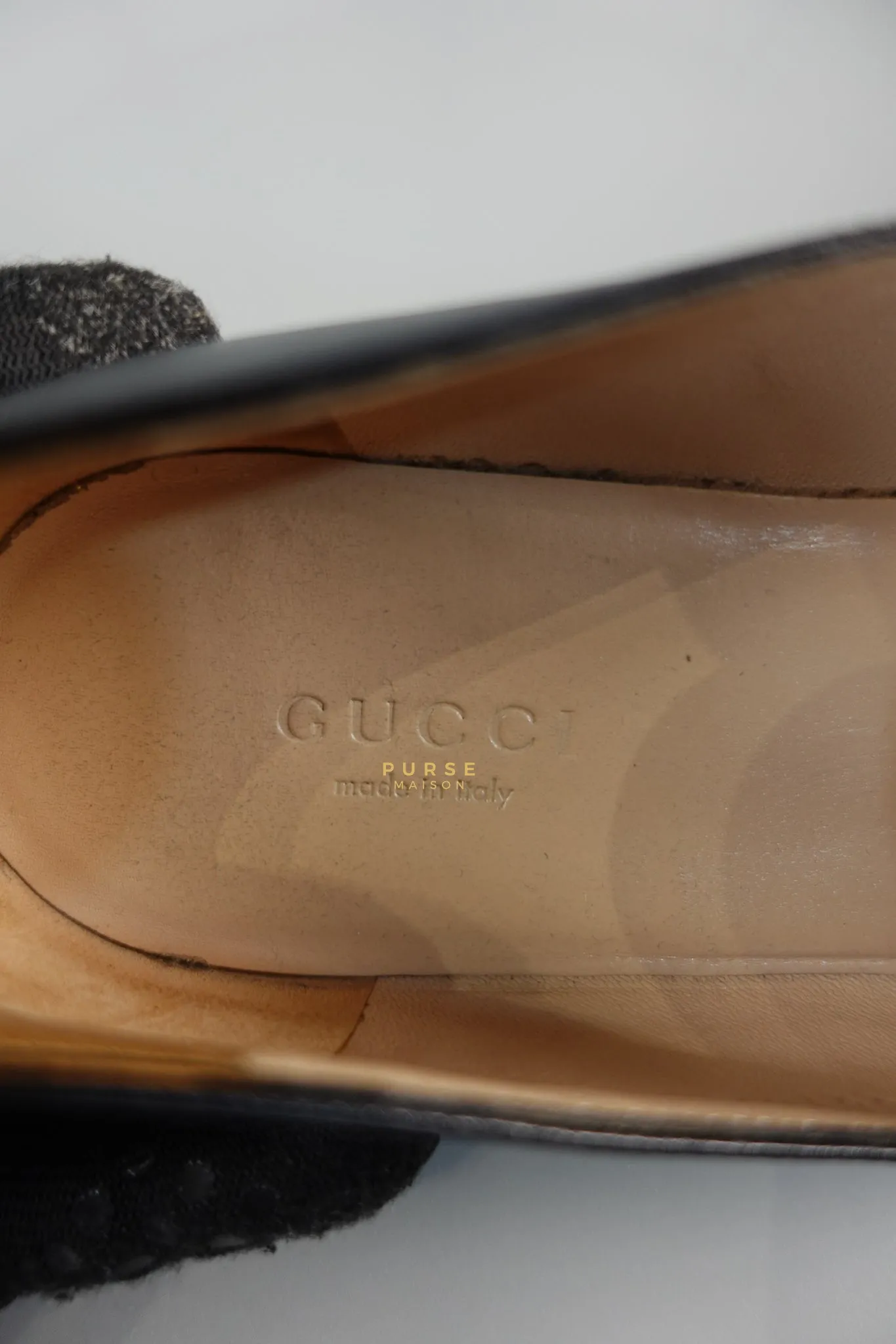 Horsebit Toe Leather Black Loafers Size 36.5 EU (22.5cm)
