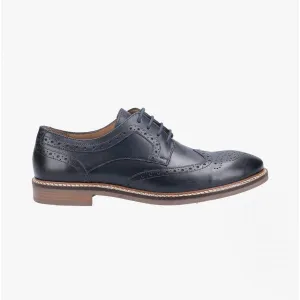 Hush Puppies BRYSON Mens Leather Oxford Shoes Blue
