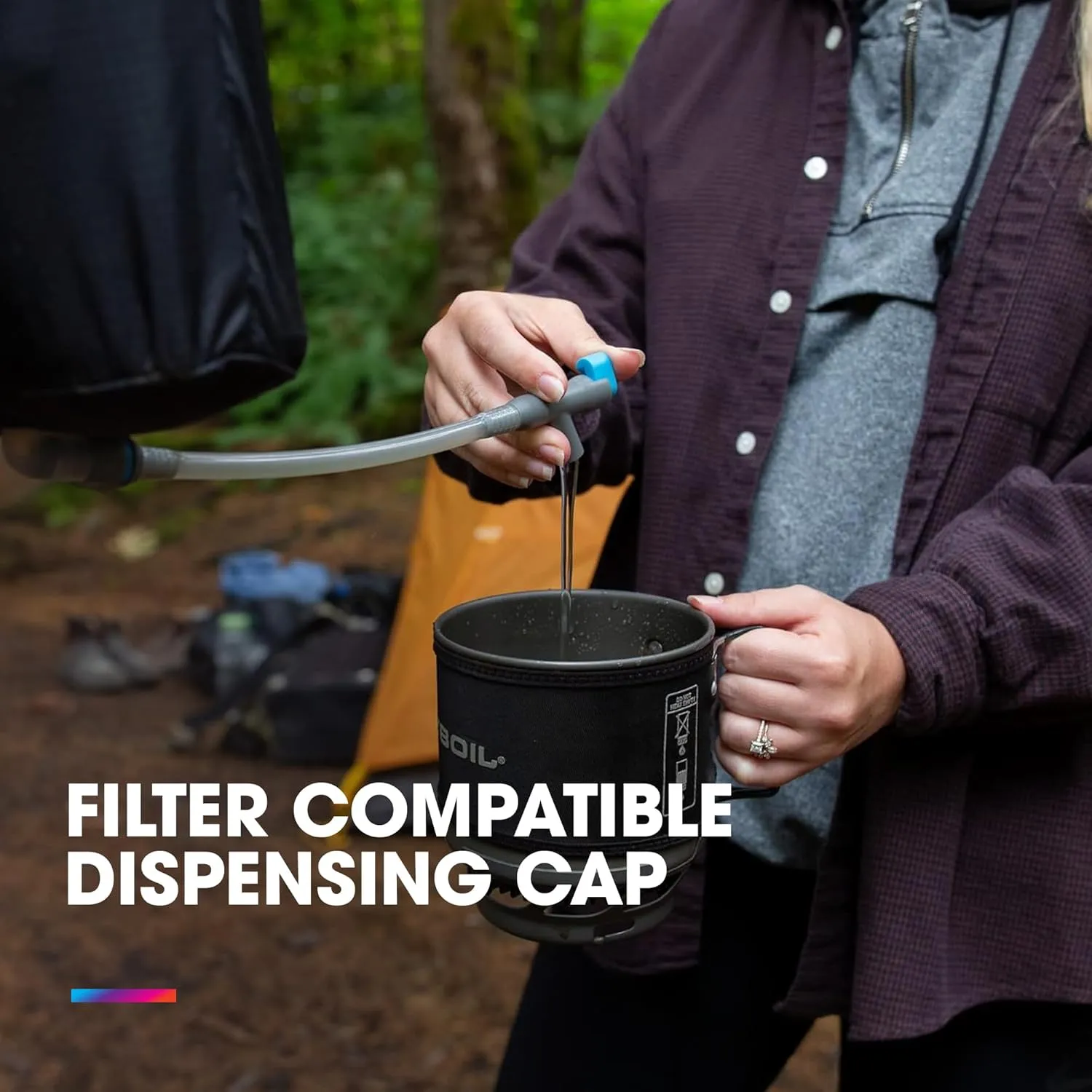 Hydrapak Pioneer - Collapsible Water Storage and Dispensing System (6L or 10L) - BPA & PVC Free Camping Hydration Bladder/Reservoir and Sleeve, Black
