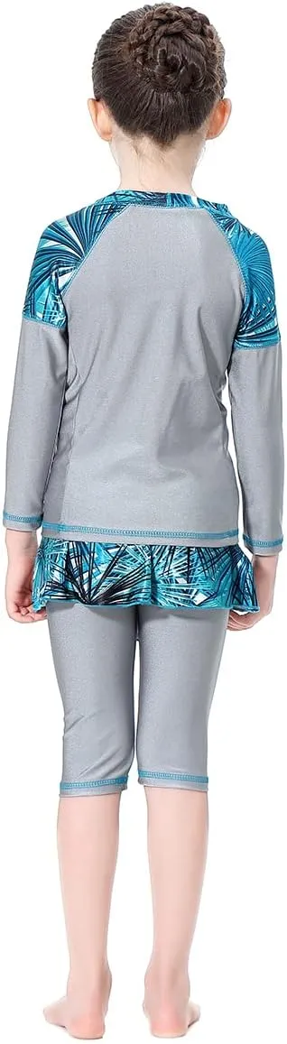 IBTOM CASTLE Kids Girls Modest Swimwear Swimsuit Burkini Long Sleeves Shirts Pants Hijab Islamic Muslim ​Bathing Suit