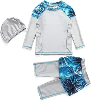 IBTOM CASTLE Kids Girls Modest Swimwear Swimsuit Burkini Long Sleeves Shirts Pants Hijab Islamic Muslim ​Bathing Suit