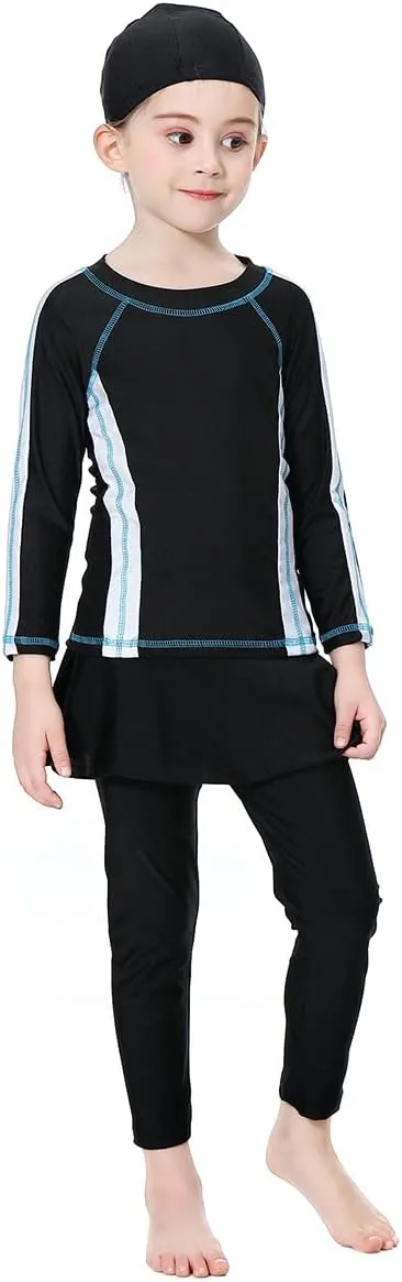 IBTOM CASTLE Kids Girls Modest Swimwear Swimsuit Burkini Long Sleeves Shirts Pants Hijab Islamic Muslim ​Bathing Suit