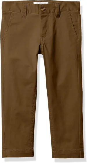 Isaac Mizrahi Boy's Slim Fit Adjustable Waist Stretch Cotton Pant