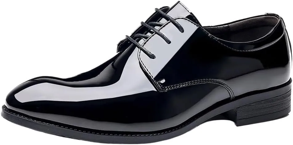 Italian Oxford Shoes for Men Luxury Patent Leather Wedding Shoes Pointed Toe Dress Shoes Classic Luxury Fashion Groom Shoes