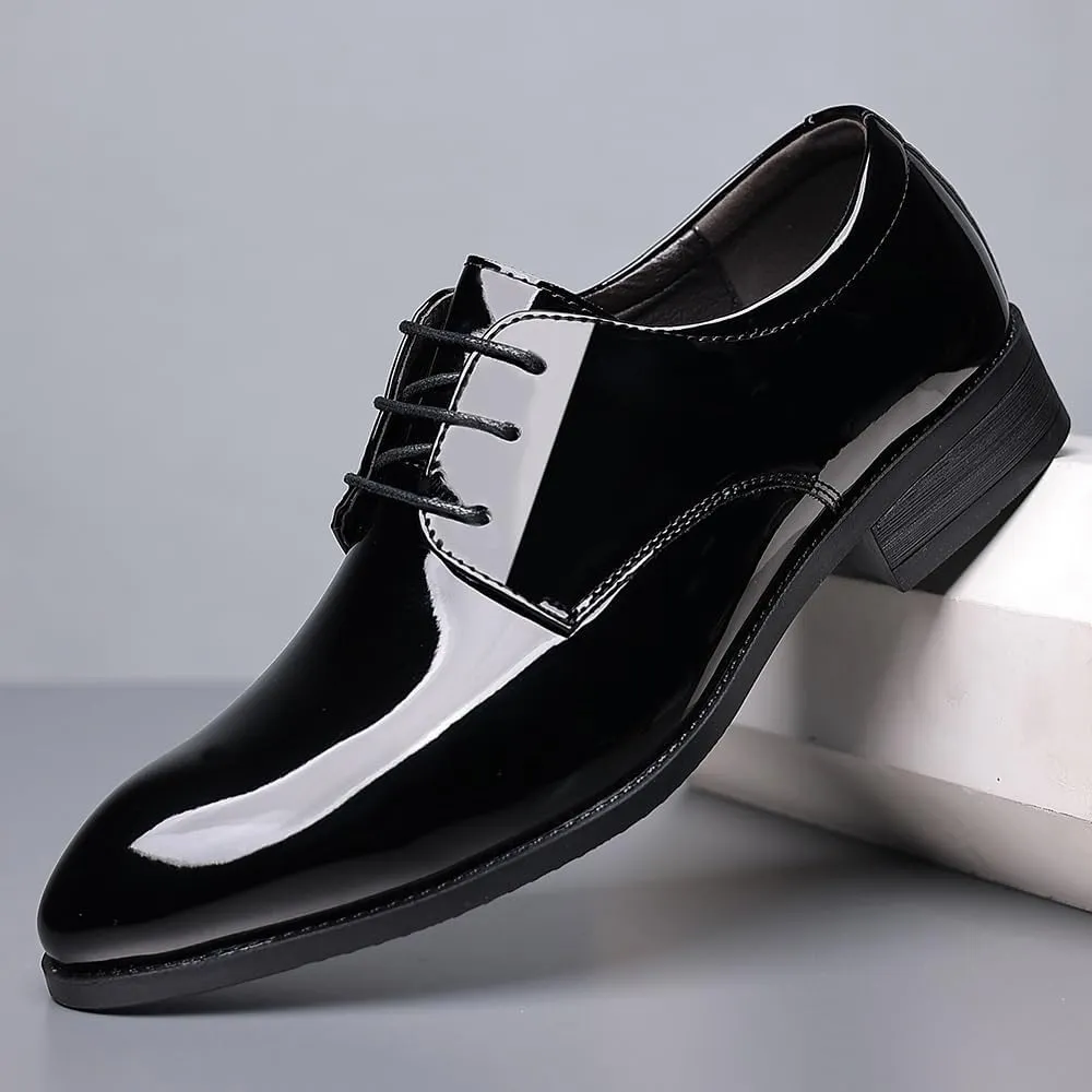 Italian Oxford Shoes for Men Luxury Patent Leather Wedding Shoes Pointed Toe Dress Shoes Classic Luxury Fashion Groom Shoes