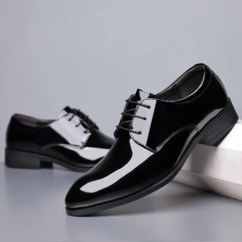 Italian Oxford Shoes for Men Luxury Patent Leather Wedding Shoes Pointed Toe Dress Shoes Classic Luxury Fashion Groom Shoes