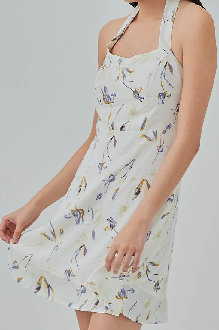 Ivie Floral Printed A-Line Dress