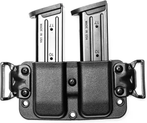 IWB & OWB Double Mag Pouch for S&W M&P Shield in 9mm or .40 S&W - USA Made - Total Eclipse 2.0 Double Mag Pouch by Blade-Tech Holsters