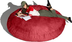 Jaxx 6 Foot Cocoon - 2-in-1 Convertible Bean Bag Bed & Large Bean Bag Chair for Adults, Cinnabar