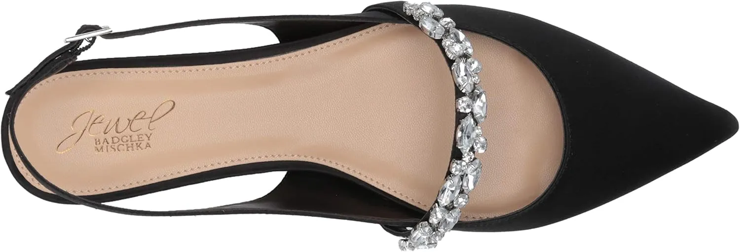 Jewel Badgley Mischka Bambi Pointed Toe Sling Back