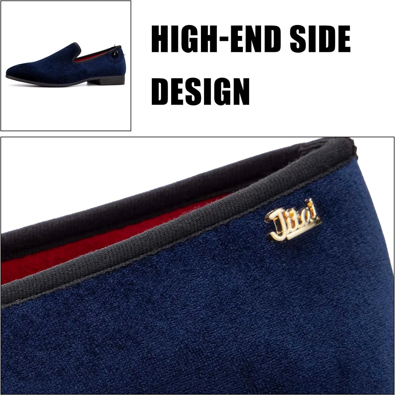 JITAI Men Loafers Slip-On Shoes for Men Fashion Dress Shoes Tuxedo Shoes