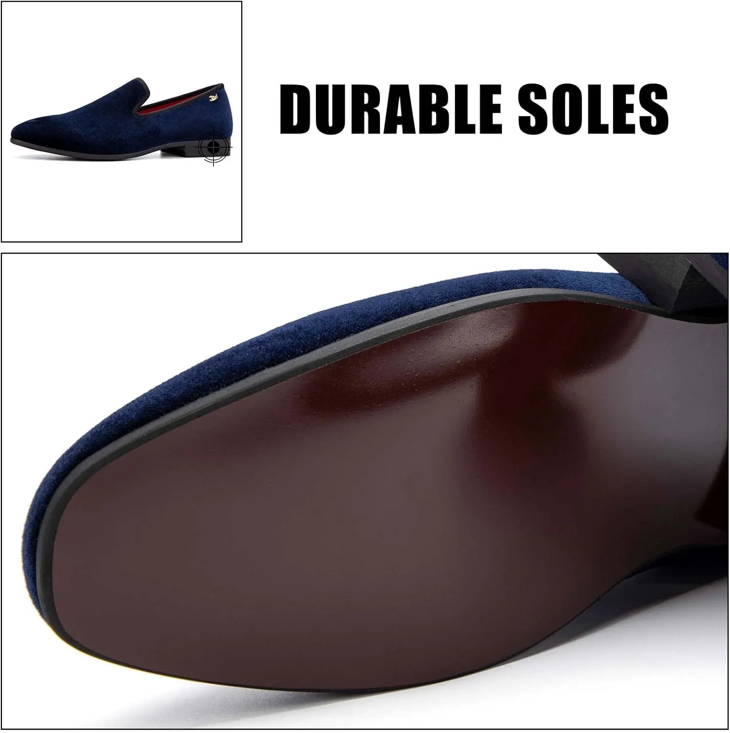 JITAI Men Loafers Slip-On Shoes for Men Fashion Dress Shoes Tuxedo Shoes