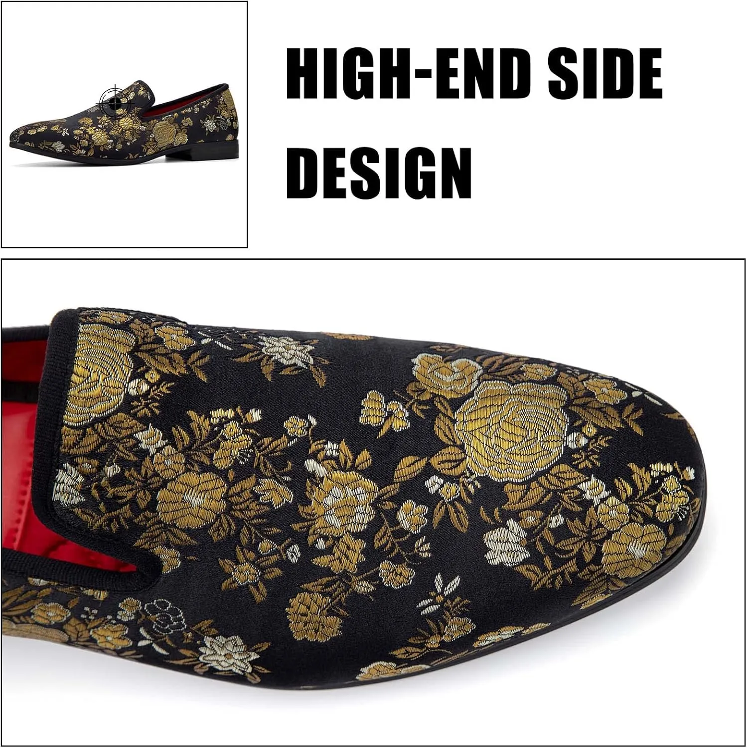 JITAI Men Loafers Slip-On Shoes for Men Fashion Dress Shoes Tuxedo Shoes