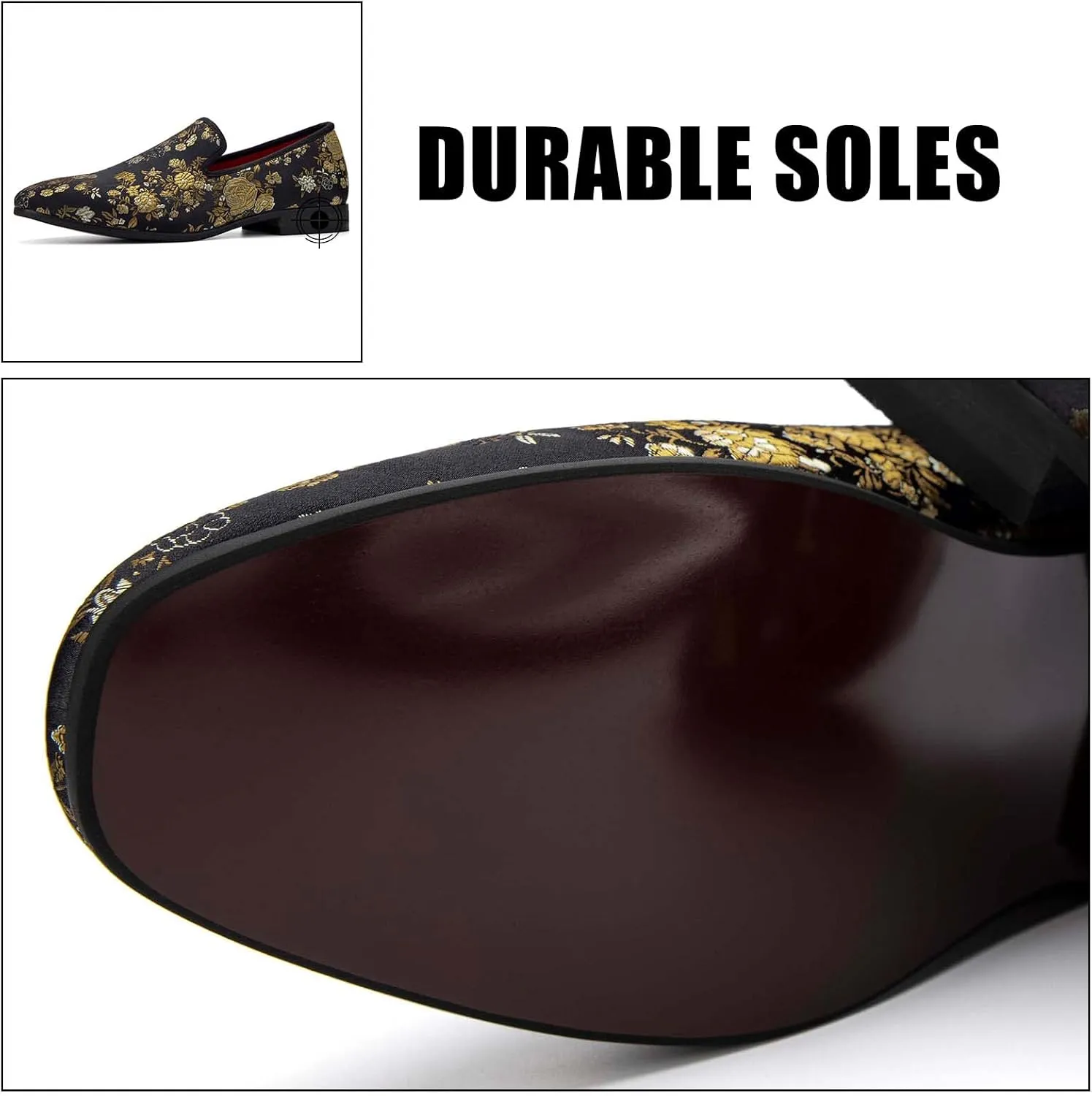 JITAI Men Loafers Slip-On Shoes for Men Fashion Dress Shoes Tuxedo Shoes