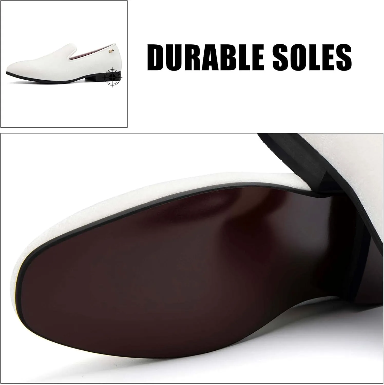 JITAI Men Loafers Slip-On Shoes for Men Fashion Dress Shoes Tuxedo Shoes
