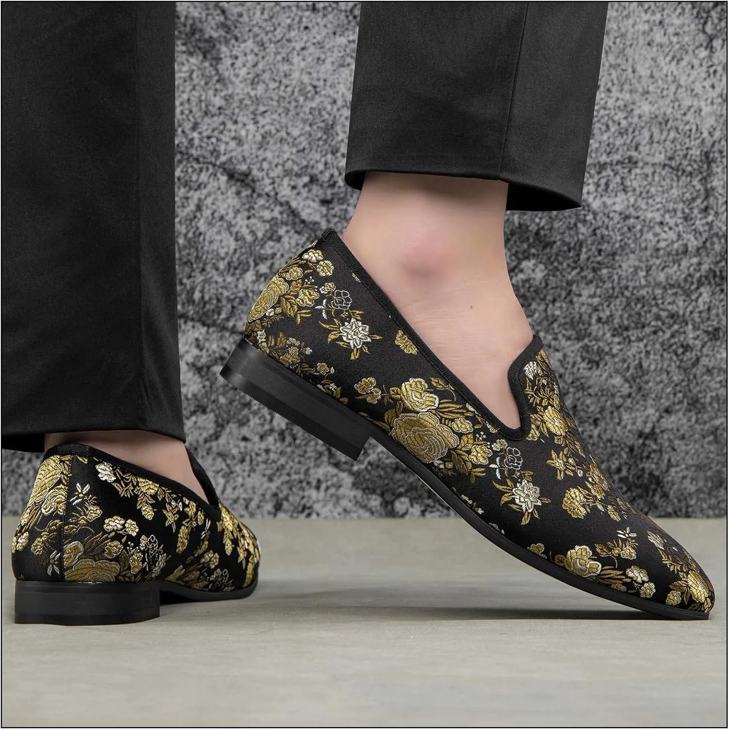 JITAI Men Loafers Slip-On Shoes for Men Fashion Dress Shoes Tuxedo Shoes