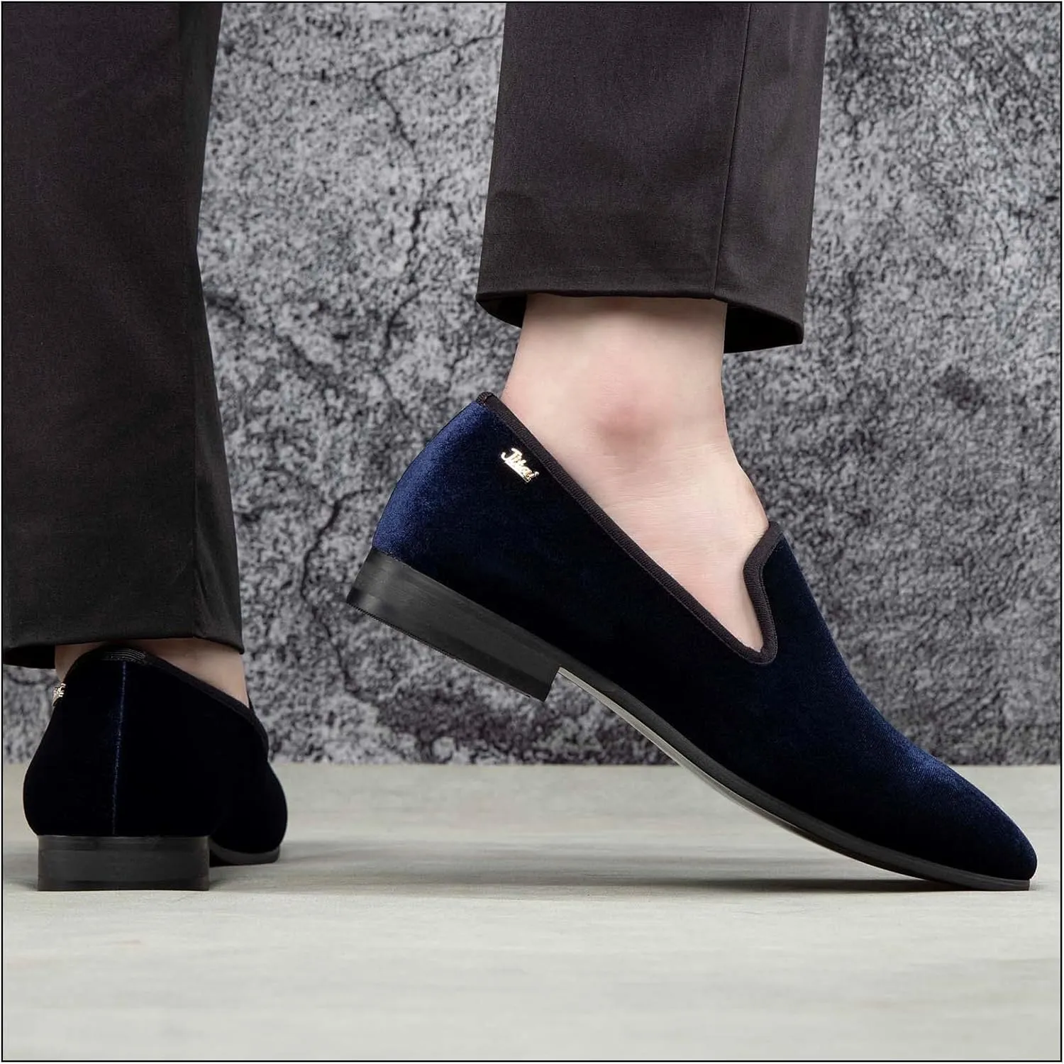 JITAI Men Loafers Slip-On Shoes for Men Fashion Dress Shoes Tuxedo Shoes