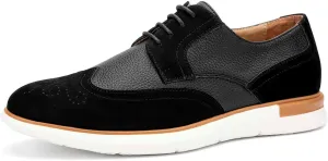JITAI Men's Casual Oxford Dress Shoes Classic Modern Business Lace-up Wingtip Shoes