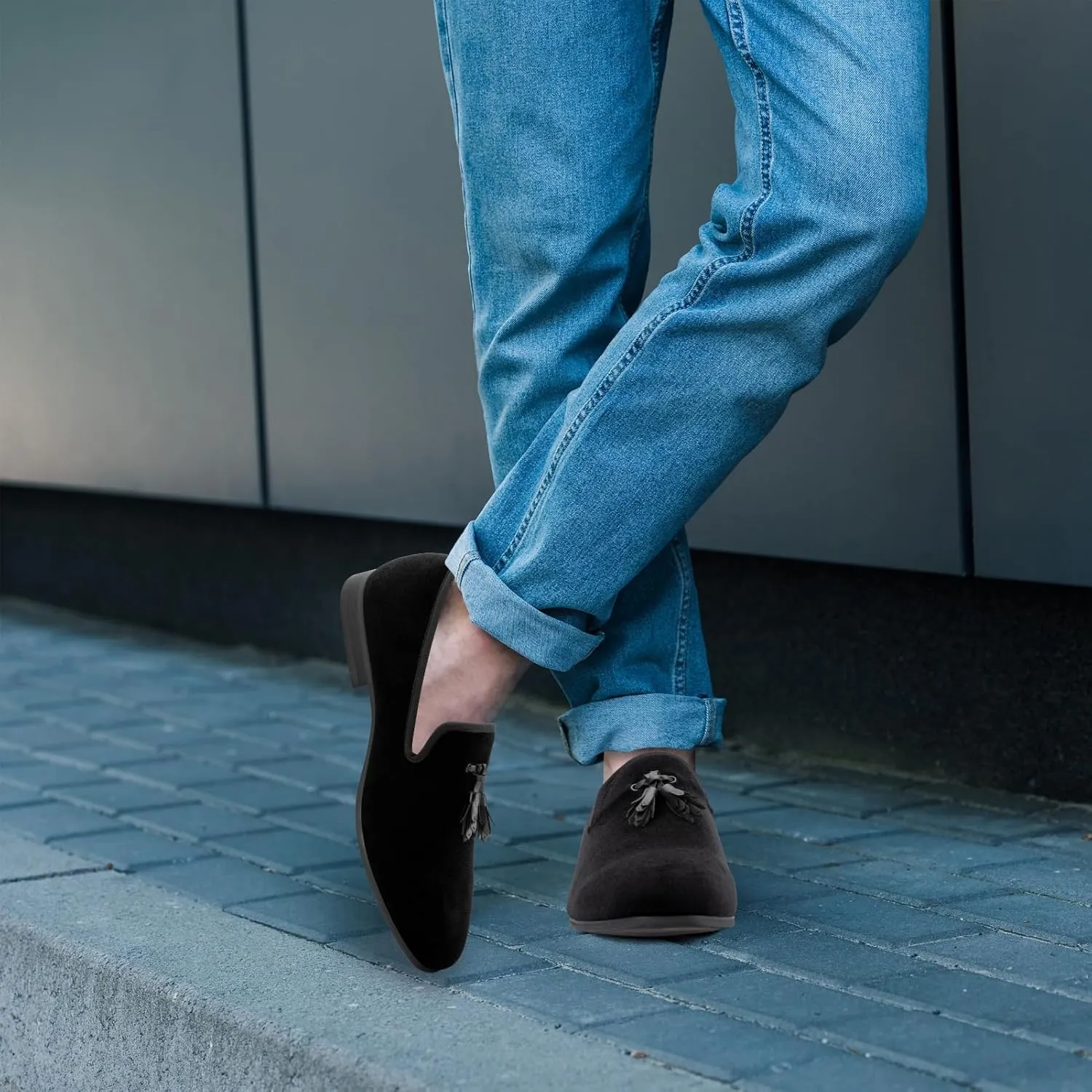 JITAI Men's Fashion Loafers Wedding Shoes Loafers for Men Party Shoes