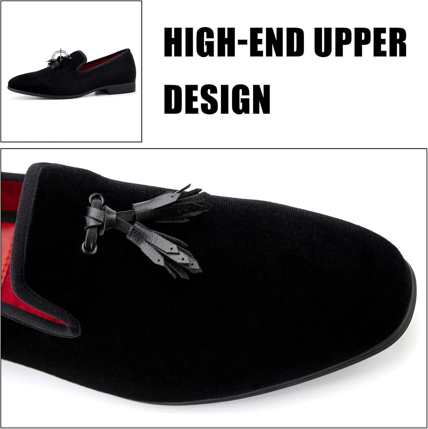JITAI Men's Fashion Loafers Wedding Shoes Loafers for Men Party Shoes