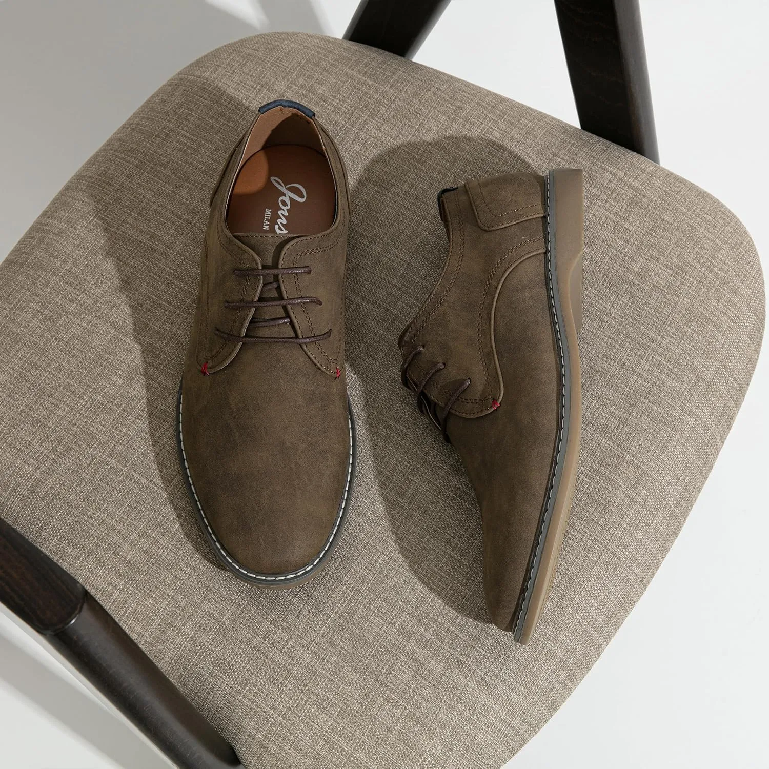 Jousen Men's Casual Dress Shoes Suede Business Classic Dress Shoes for Men