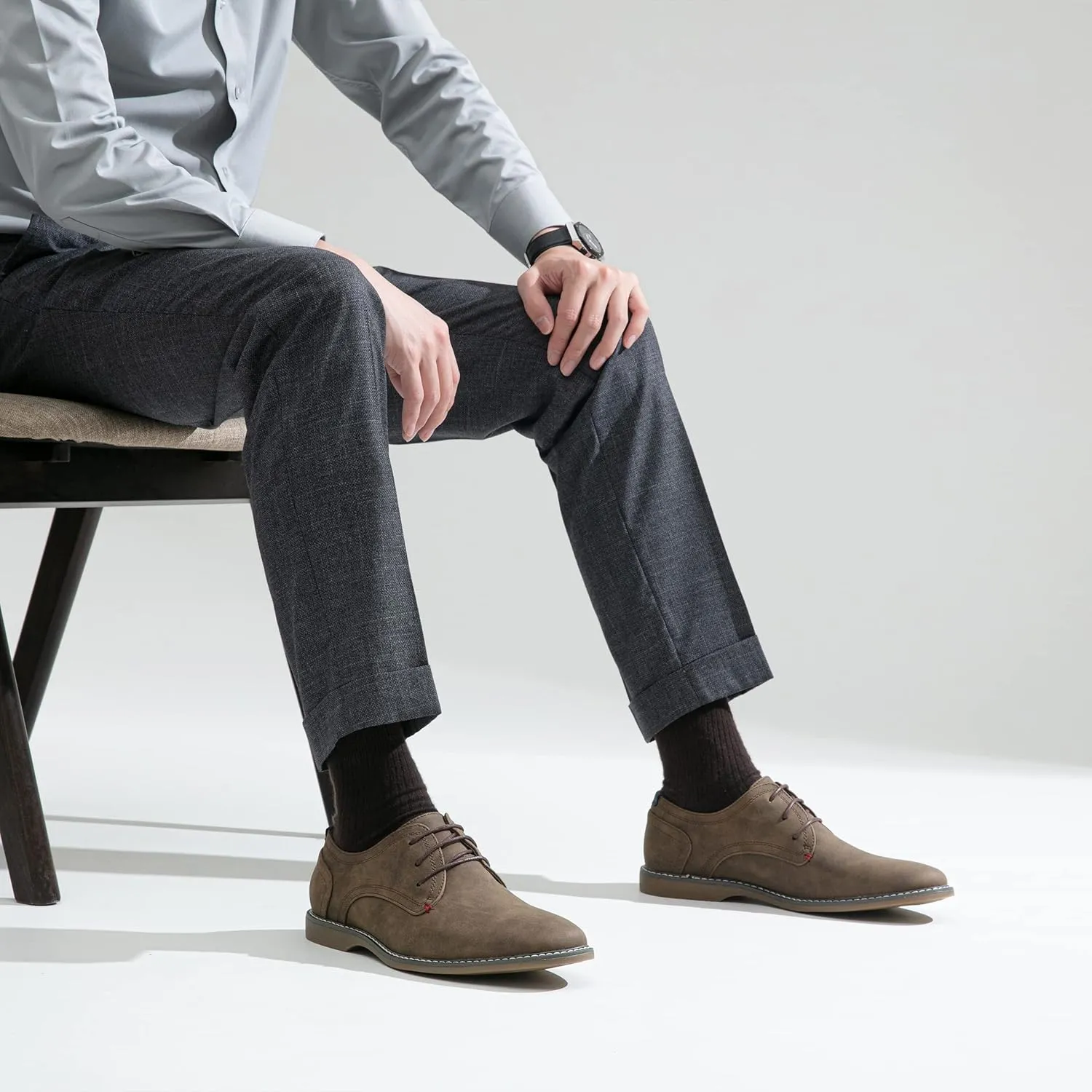 Jousen Men's Casual Dress Shoes Suede Business Classic Dress Shoes for Men