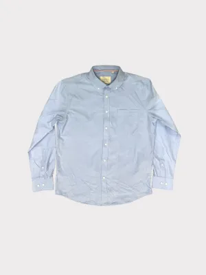 J.VER Mens Classic Cotton Oxford Blue Work Shirt