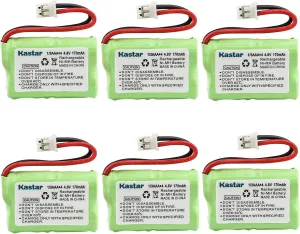 Kastar 6-Pack 4.8V 170mAh Ni-MH Battery Replacement for Dogtr Sportdog Field Trainer SD-400, Sportdog Field Trainer SD-400, Field Trainer SD-400S, SD-350, SD-400, SD-800, PDT00-12470, PAC00-12159