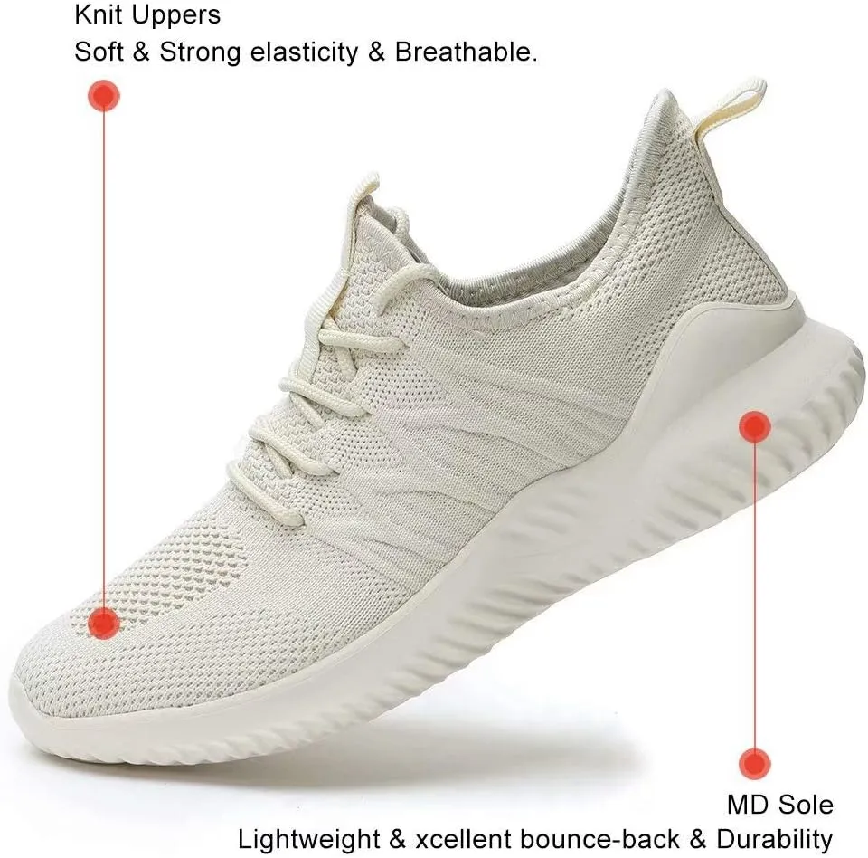 KEEZMZ Womens Ladies Walking Running Shoes Slip On Lightweight Casual Tennis Sneakers Clothes Shoes