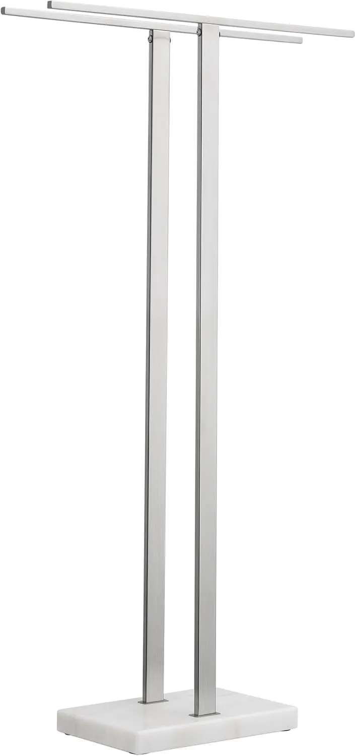 KES Standing Towel Rack Taller Version, 37" H (Equal Height) Bathroom Towel Rack Stand with Marble Base, Free Standing Towel Holder Stand, SUS304 Stainless Steel Brushed Finish, BTH229-2