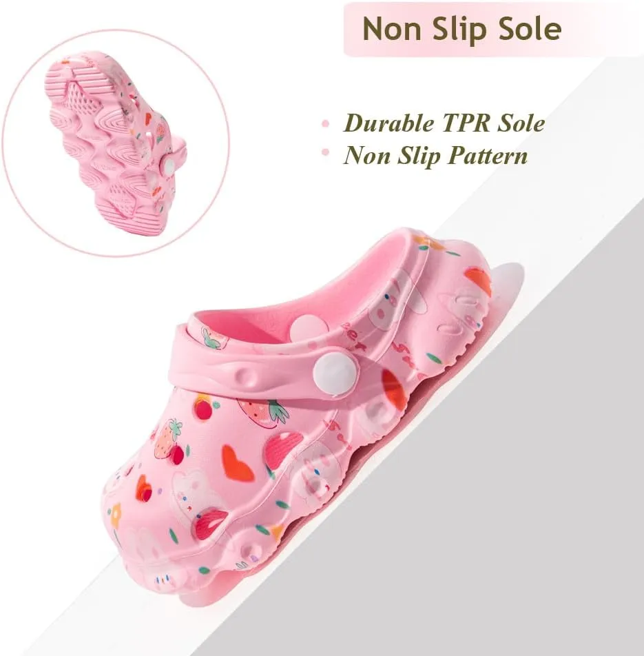 Kids Clogs Boys Girls Toddler Dinosaur Slip on Slide Garden Shoes Cartoon Beach Pool Kids Clog Sandals Slippers Water Clogs