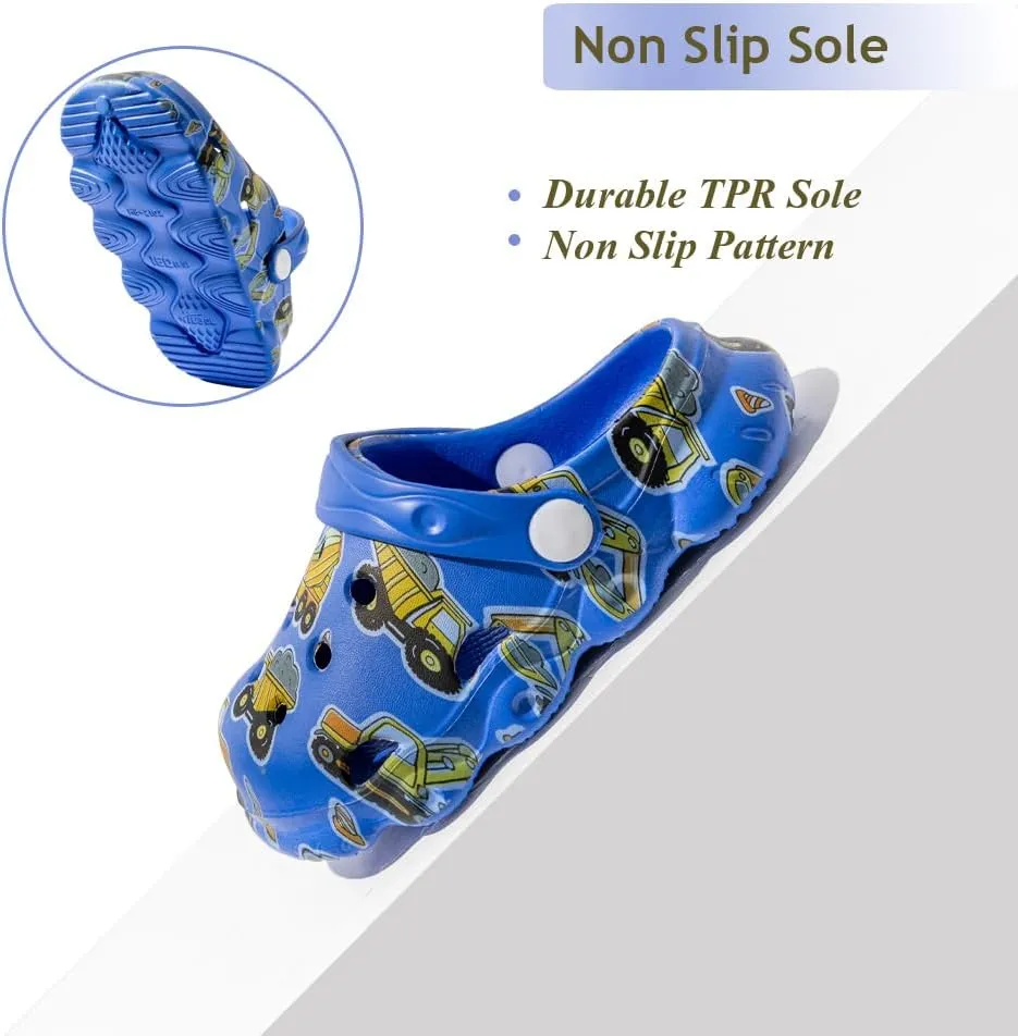 Kids Clogs Boys Girls Toddler Dinosaur Slip on Slide Garden Shoes Cartoon Beach Pool Kids Clog Sandals Slippers Water Clogs