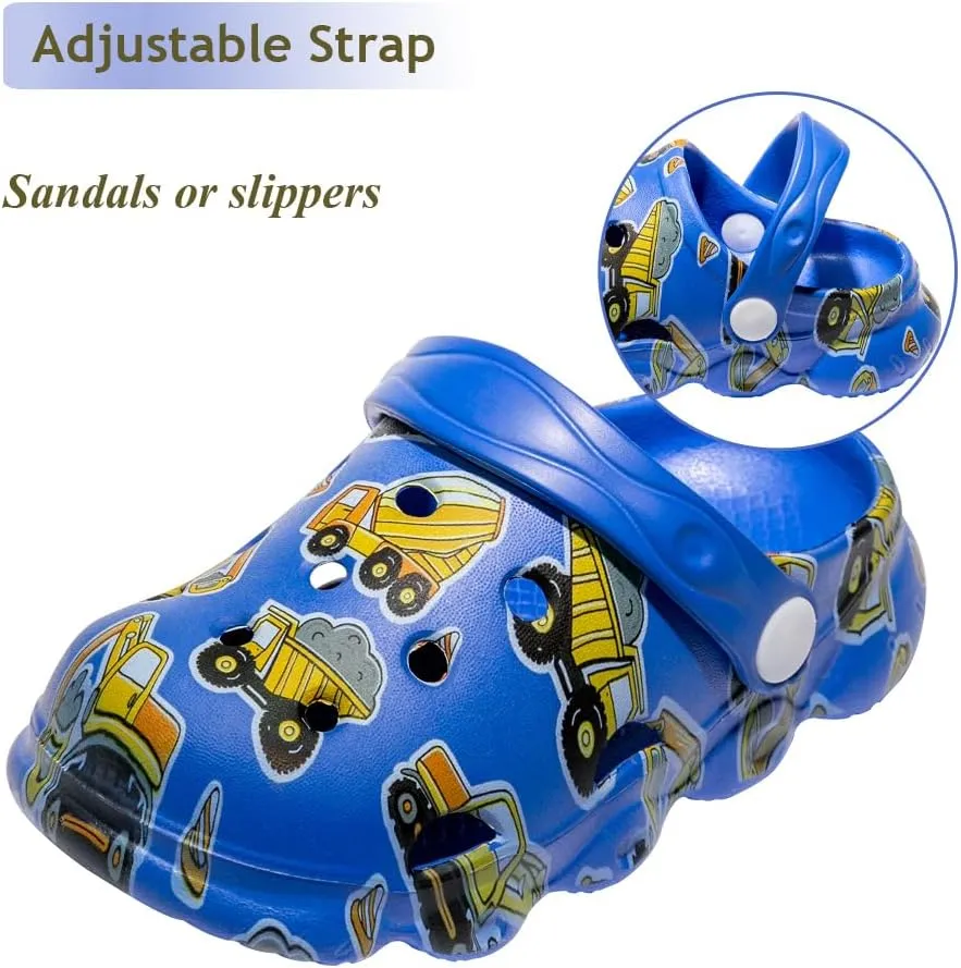 Kids Clogs Boys Girls Toddler Dinosaur Slip on Slide Garden Shoes Cartoon Beach Pool Kids Clog Sandals Slippers Water Clogs