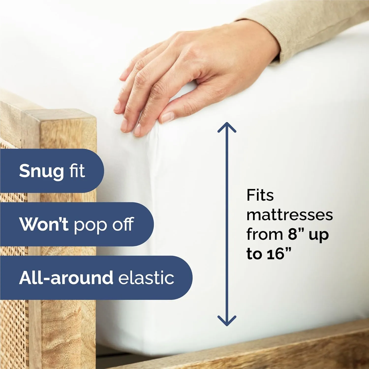 King 6 Piece Sheet Set - Comfy Breathable & Cooling - Ultra Soft Hotel Luxury Bedding Set with 8-16 Inch Deep Pockets - 1 Flat & 1 Fitted Sheet & 4 Pillowcases - Cozy, Wrinkle Free & Easy Care - White